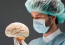 Chirurg untersucht eine Gehirn